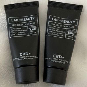 Lab to beauty green cure mask healing calm complexion 2 x .46 oz travel size NEW